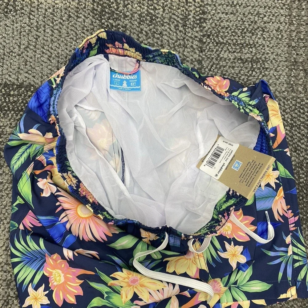 Chubbies Swim Trunks Large‎ Big Bloomers Board Shorts 5.5